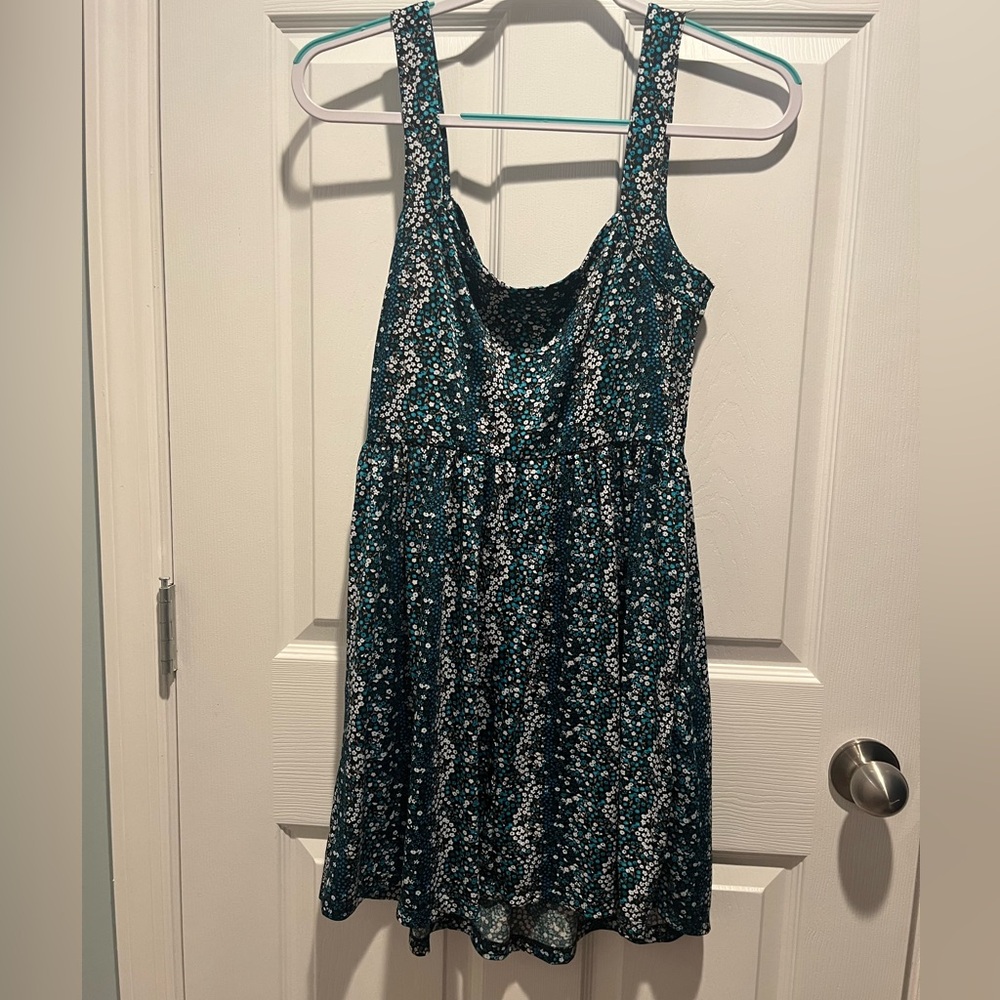 Floral blue dress